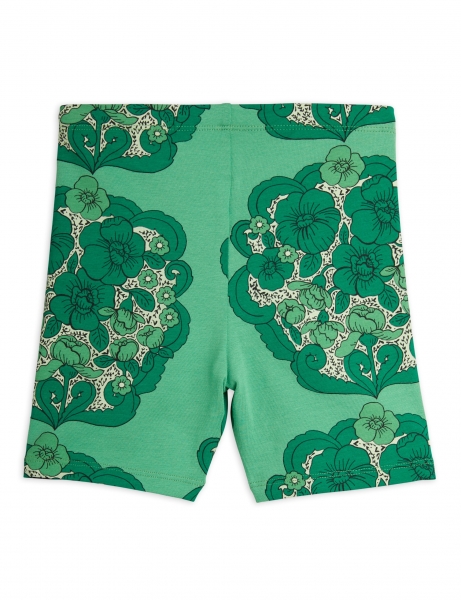 MINI RODINI Biker Shorts Flower - grün